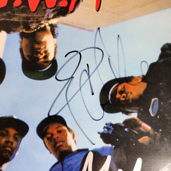 Ice Cube & DJ Yella Signed NWA Straight Outta Compton Vinyl Record Album Beckett - Picture 5 of 12